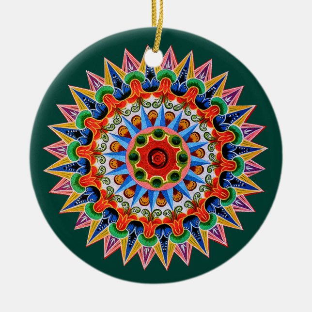 Costa Rican Oxcartwheel Ornament (Vorne)