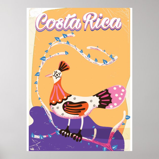 Costa Ricaner Reiseausdruck Poster (Vorne)