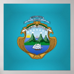 Costa Ricaner Wappen Poster