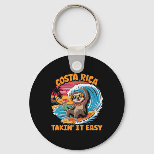 Costa-ricanischer Vida-Surfer-Nimm-es-leicht Costa Schlüsselanhänger