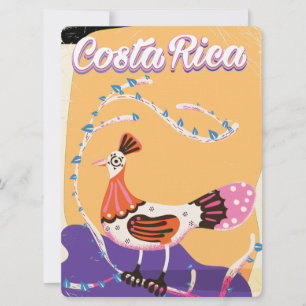 Costa-ricanischer Vintage-Reiseaufdruck Einladung