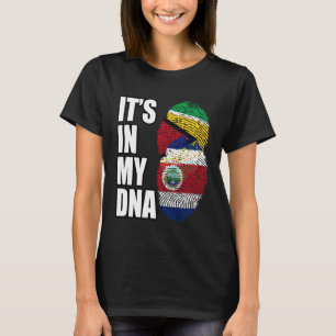 Costa-ricanisches und guyanisches DNA-Flagge-Erbe- T-Shirt