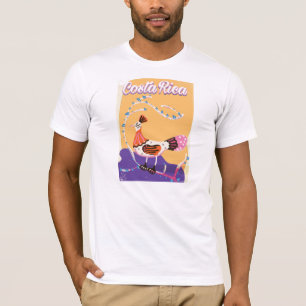 Costa-ricanisches Vintage-Reiseplakat T-Shirt