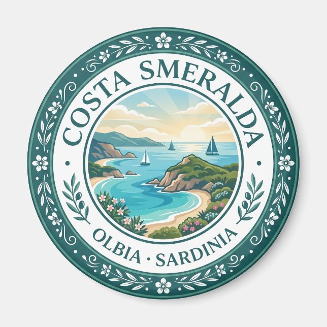 Costa Smeralda Italien Magnet (Vorne)