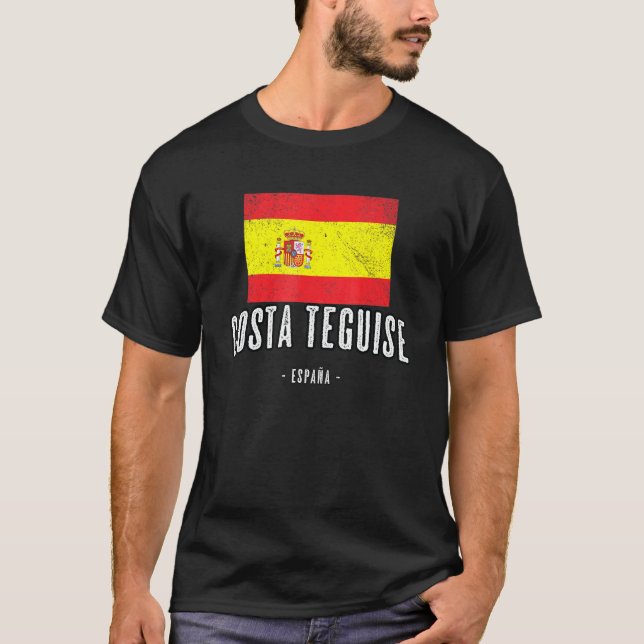 Costa Teguise Spanien Flagge Stadt Bandera Ropa T-Shirt (Vorderseite)