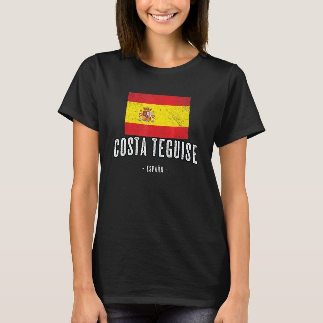 Costa Teguise Spanien Flaggenstadt - Bandera Ropa  T-Shirt (Vorderseite)