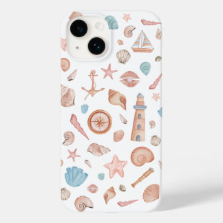 Costal Boho Sea Muschel Watercolor IPhone Fall Case-Mate iPhone 14 Hülle