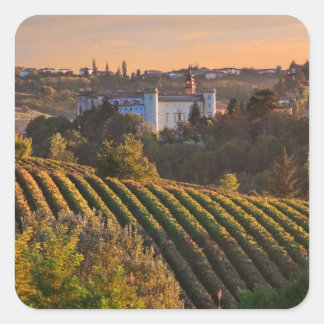 Costilgiole d'Asti, Piemont, Italien Quadratischer Aufkleber