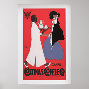 Costina's Kaffee von Franz Laskoff Vintage Poster
