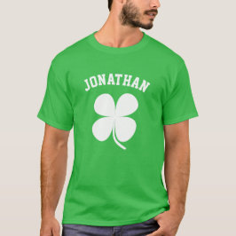 Costum Name Glück Kleeblatt St. Patrick's Day T-Shirt