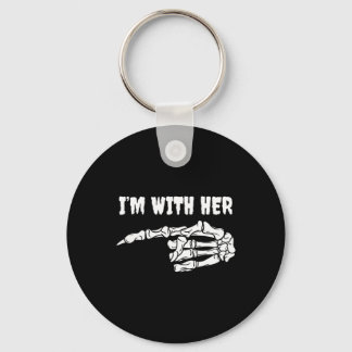 Costume For Couples I'm With Her Skeleton Matching Schlüsselanhänger