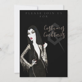 Costumes and Cocktail Halloween Party Invitation Einladung