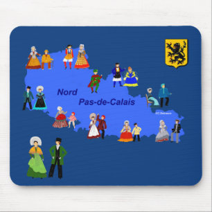 Costumes du Nord-Pas-de-Calais, Frankreich Mousepad