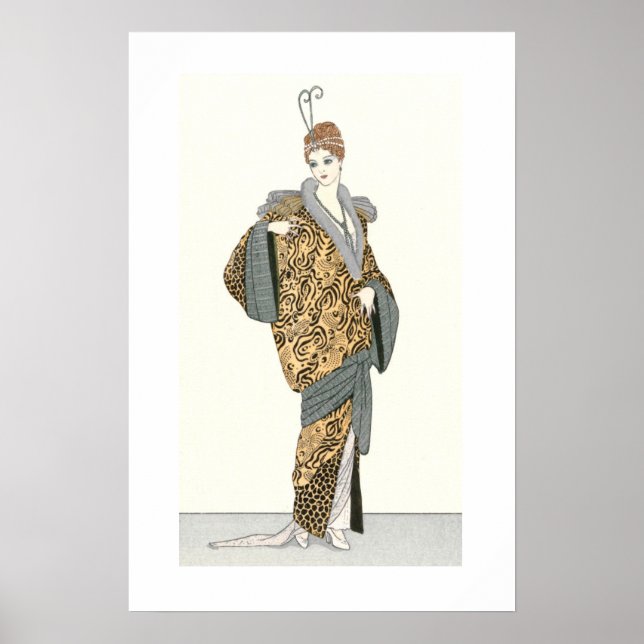 Costumes Parisiens- Vintage Mode Poster (Vorne)