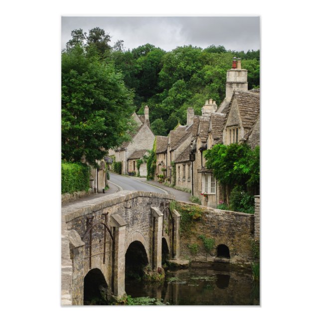Costwolds town Castle Combe Foto drucken (Vorne)