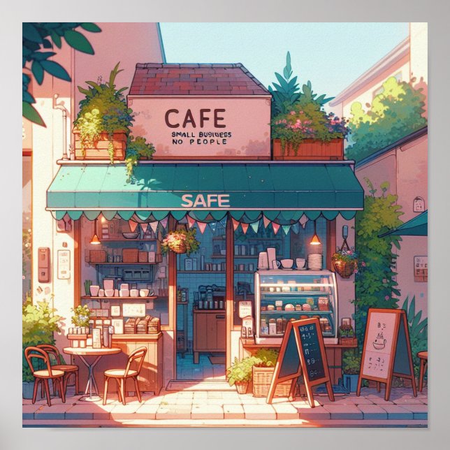 Cosy Anime Café Poster (Vorne)