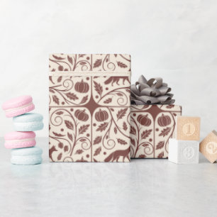 Cosy Autumnal Wrapping Paper Geschenkpapier
