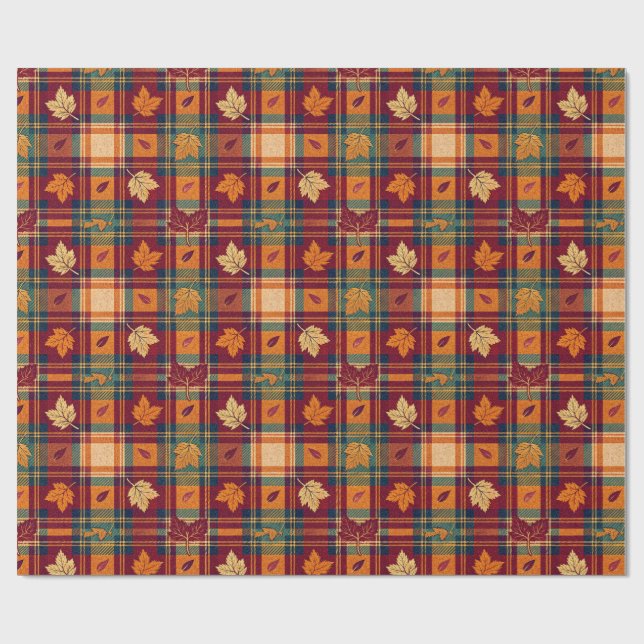 Cosy Autumnal Wrapping Paper Geschenkpapier (Flach)