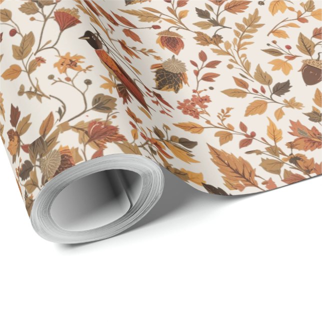 Cosy Autumnal Wrapping Paper Geschenkpapier (Rolleneckpunkt)