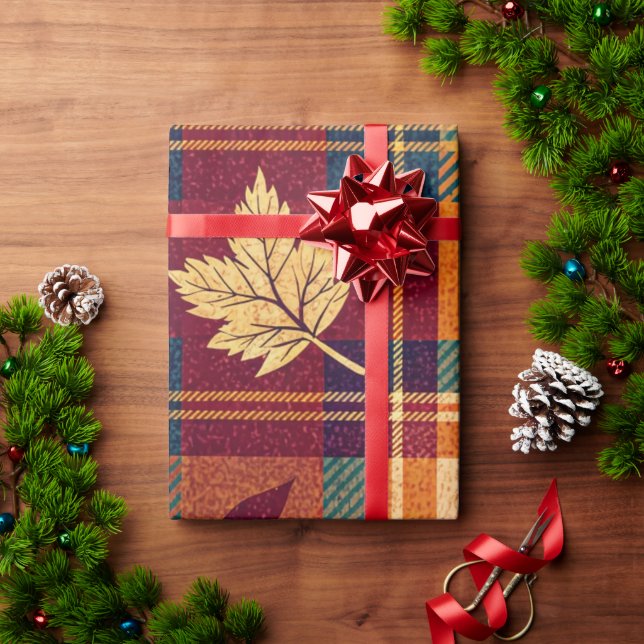 Cosy Autumnal Wrapping Paper Geschenkpapier (Feiertagsgeschenk)