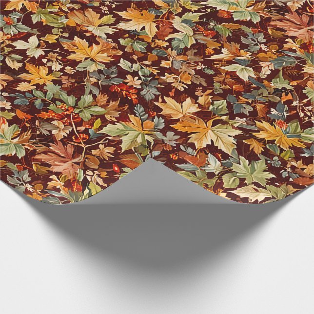 Cosy Autumnal Wrapping Paper Geschenkpapier (Ecke)