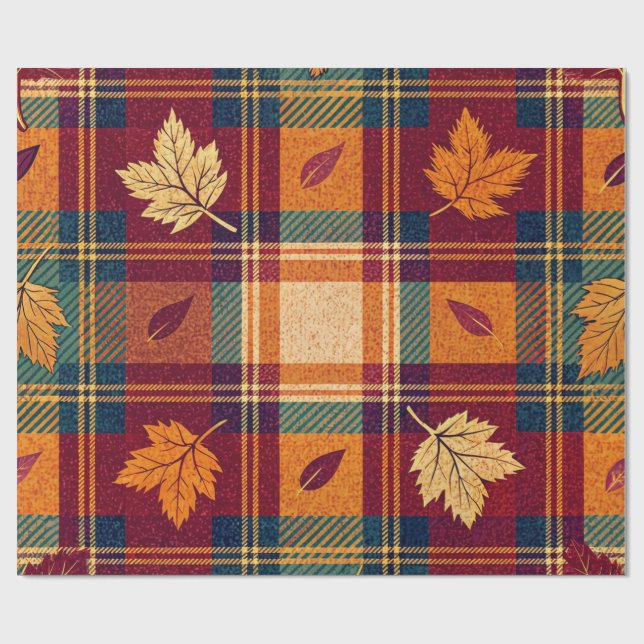 Cosy Autumnal Wrapping Paper Geschenkpapier (Flach)