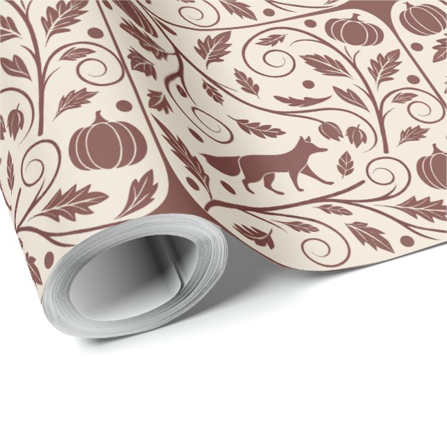 Cosy Autumnal Wrapping Paper Geschenkpapier (Rolleneckpunkt)