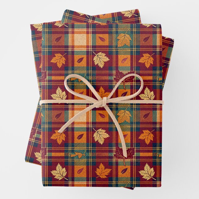 Cosy Autumnal Wrapping Paper Geschenkpapier Set (Beispiel)