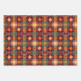 Cosy Autumnal Wrapping Paper Geschenkpapier Set