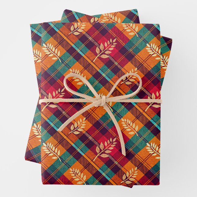 Cosy Autumnal Wrapping Paper Geschenkpapier Set (Beispiel)