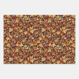 Cosy Autumnal Wrapping Paper Geschenkpapier Set