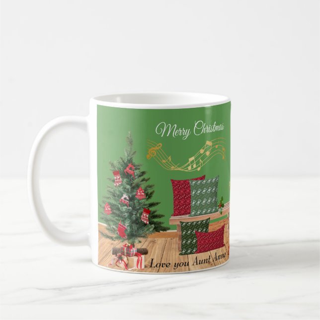 Cosy Bench Merry Weihnachten Tasse (Links)