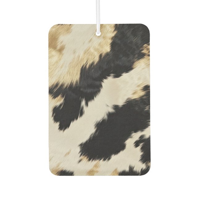 Cosy Black Cream Gold Südwest Cowhide Autolufterfrischer (Vorderseite)