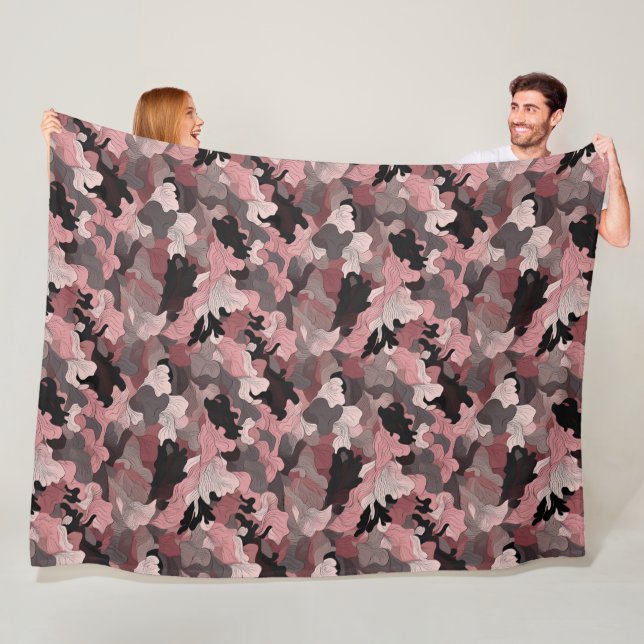 Cosy Blush Pink Camouflage Blanket für stilvolle C Fleecedecke (Beispiel)