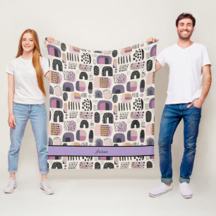Cosy Boho Fall Lila Fleecedecke