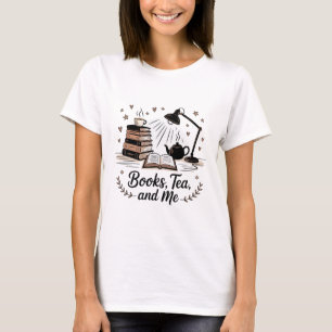 Cosy Books Tee and Me Zitat Minimalistisch Black