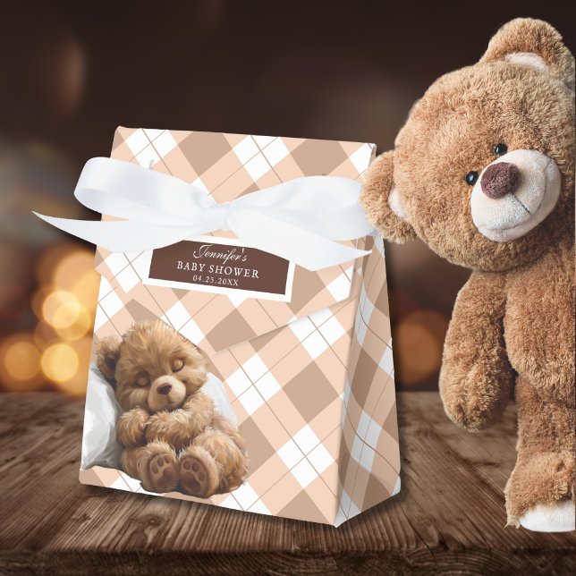 Cosy Brown Teddy Bear Baby Dusche Geschenkschachtel (Von Creator hochgeladen)