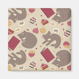 Cosy Cat Lovers Collage Magnet