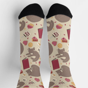 Cosy Cat Lovers Collage Socken