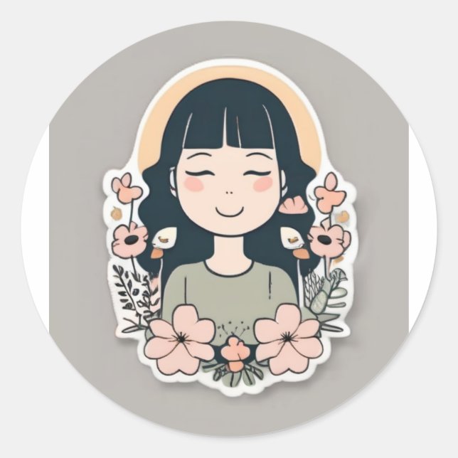 Cosy Cat Nickerchen Sticker (Vorderseite)