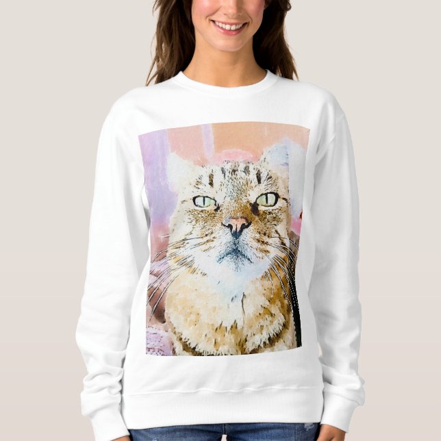 Cosy Cat Vibes Sweatshirt (Vorderseite)