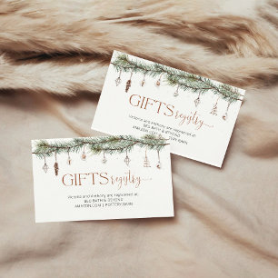 Cosy Christmas Baby Shooter Registrierungskarte Begleitkarte