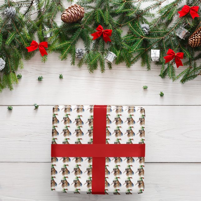 Cosy Christmas Kiwi Geschenkpapier (Von Creator hochgeladen)