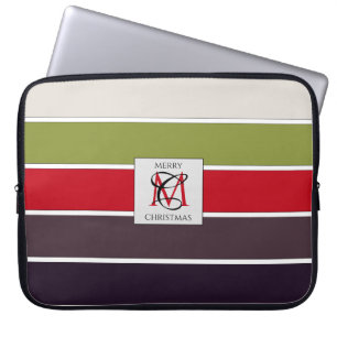 Cosy Christmas Pastell Color Palette Monogram Laptopschutzhülle