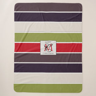 Cosy Christmas Pastell Color Palette Monogram Sherpadecke