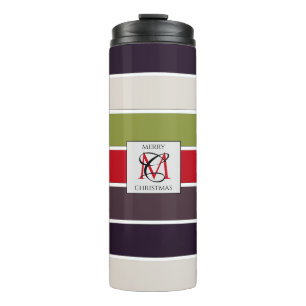 Cosy Christmas Pastell Color Palette Monogram Thermosbecher