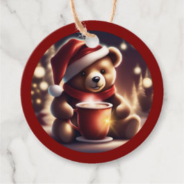 Cosy Christmas Teddy Hot Chocolate TWArt Geschenkanhänger