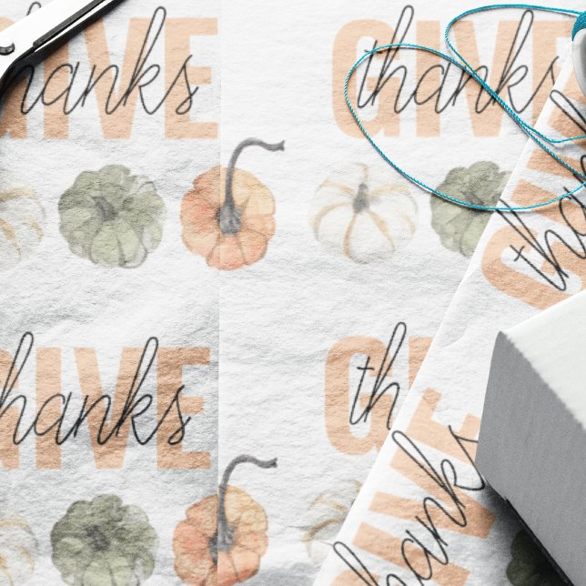 Cosy Colorful Pastel Give Danke und Pumpkin Geschenkpapier Set (Von Creator hochgeladen)