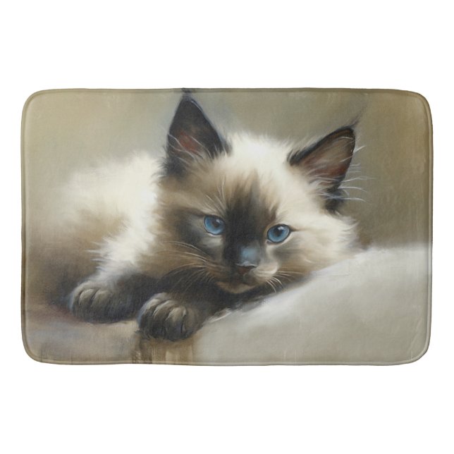 Cosy Companion Siamese Kitten Badematte (Vorderseite)