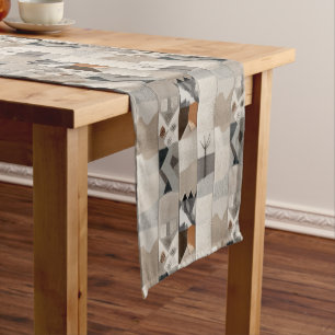 Cosy Creme Patchwork Muster Mittelgroßer Tischläufer